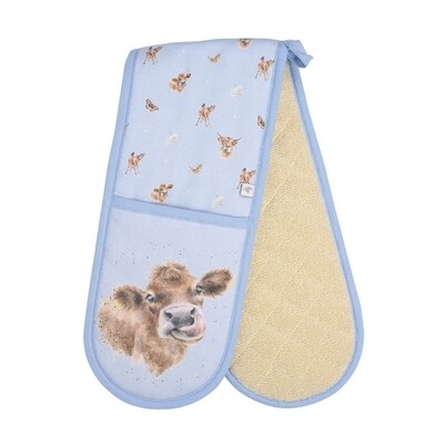&#39;FARMYARD FRIENDS&#39; FARMYARD ANIMAL DOUBLE OVEN GLOVE