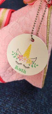 Personalised Bag Tag Unicorn
