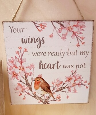Robin wings plaque 