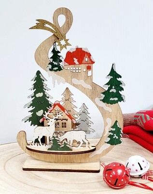 Wooden dec for standing Deer and stag