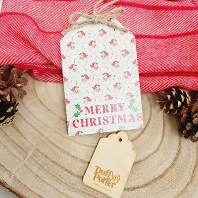 Vintage Merry Christmas tag