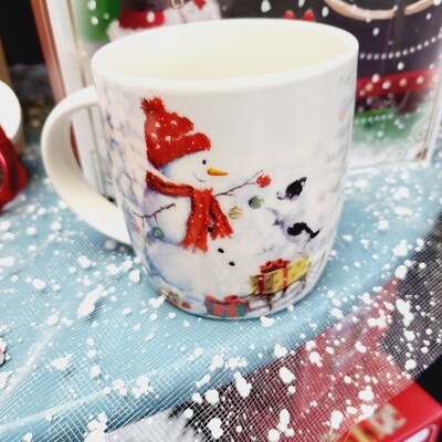 Snowman and Dog Mug