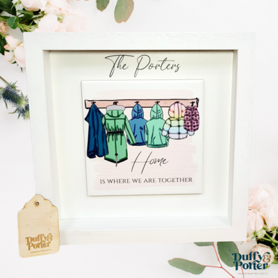 Personalised Family Frame - Coat Family