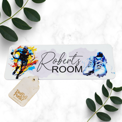 Rugby Themed Door Plaque