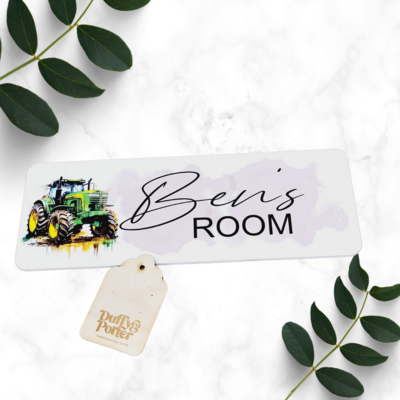 Tractor Themed Door Plaque