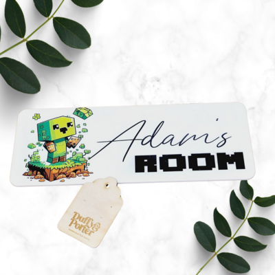 Creeper Themed Door Plaque