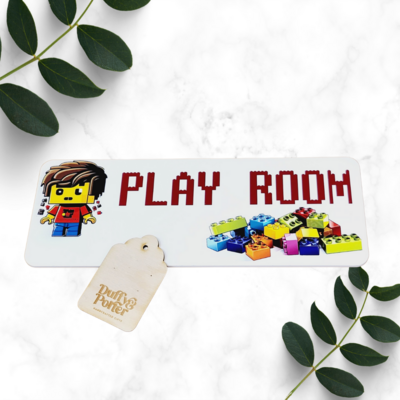 Block Themed Door Plaque