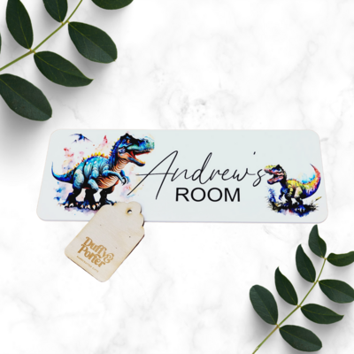 Dinosaur Themed Door Plaque