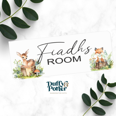 Woodland Themed Door Plaque