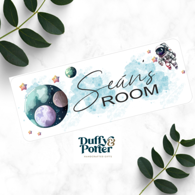 Space Themed Door Plaque