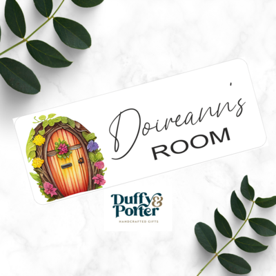 Fairy Door Themed Door Plaque