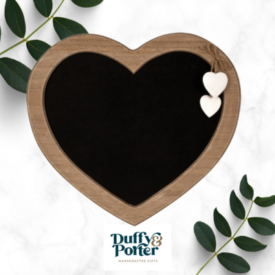 Wooden blackboard in heart shape 30x29,5cm