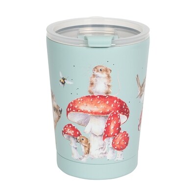 &#39;FAIRY RING&#39; MOUSE AND HEDGEHOG THERMAL TRAVEL CUP