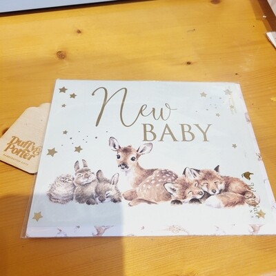 New Baby Card Woodland