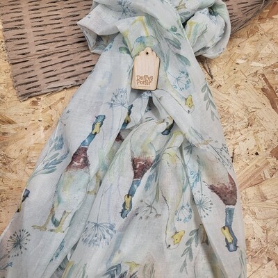 Spring Scarf - Duck and Goose