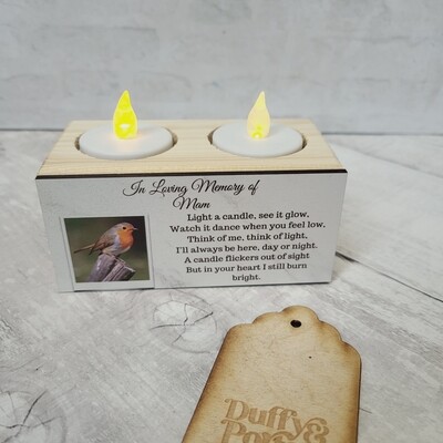 Personalised Memory tealight candle