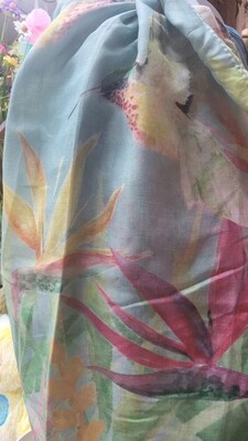 Spring Scarf - hummingbird green