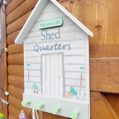 Shed quarters tool/key hook