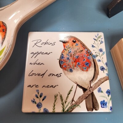 Ceramic Coasters Robins appear