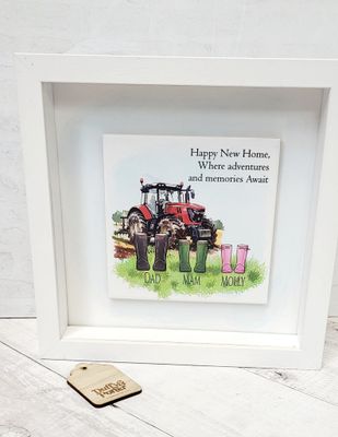 Personalised Farming Family Frame New Home