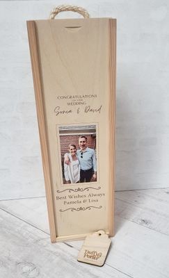 Personalised Picture Keepsake wine box