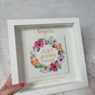 Birthday floral frame