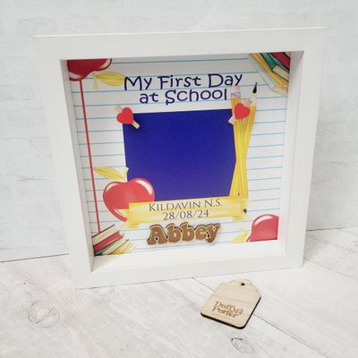 First day at school frame, first day at preschool frame
