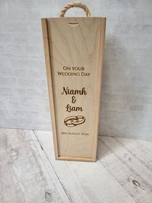 Personalised Slide top Wine Box