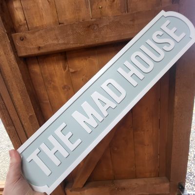 Street sign 60cm The Mad House