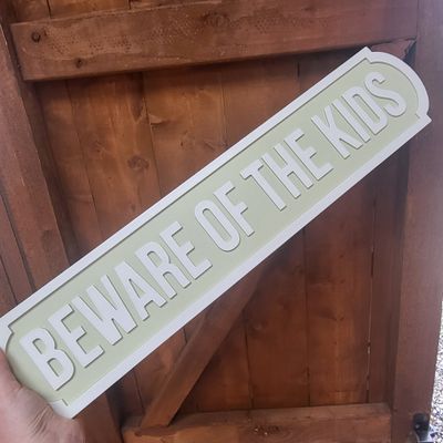 Street sign 60cm Beware of the kids