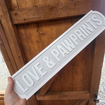 Street sign 60cm Love and Paw Prints