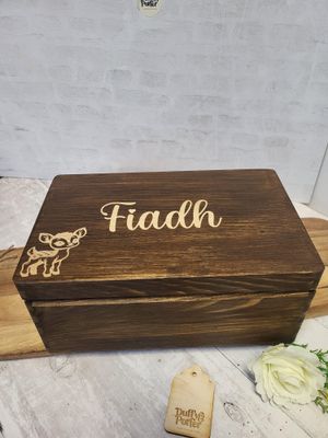 Keepsake Box &quot;Fiadh&quot; Personalised Stained Engraved