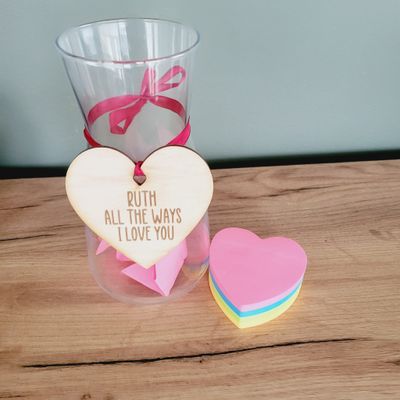 Personalised &quot;All the ways I love you&quot; Heart and Stickies
