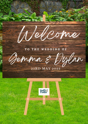 &quot;Wood effect&quot; Occasion Sign