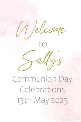 &quot;Watercolour Pink&quot; Occasion Sign