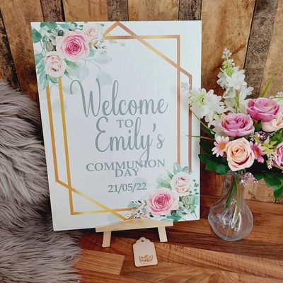 &quot;Emily&quot; Pink and Green Occasion Sign