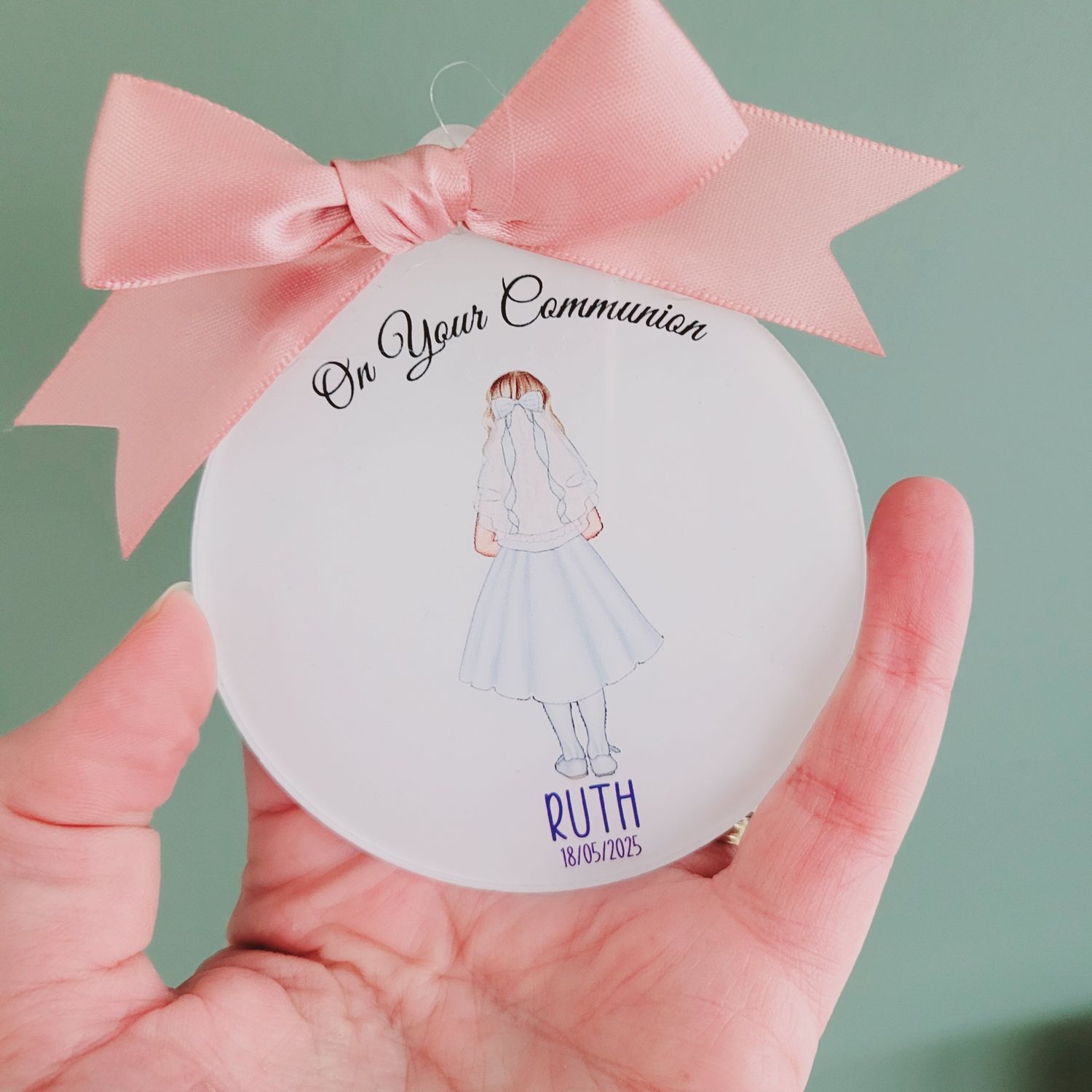 Personalised Communion Girl Keepsake Token