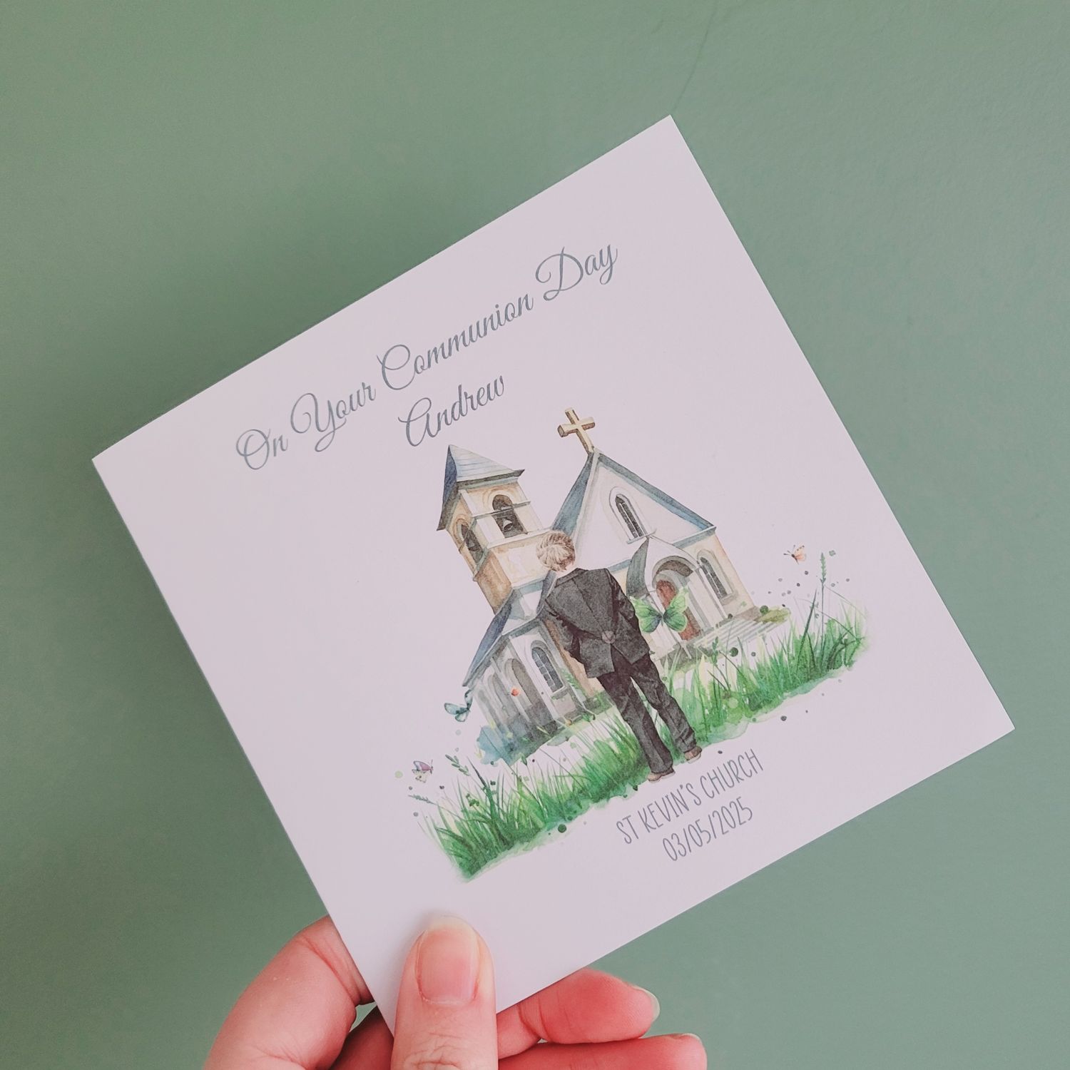 Personalised Communion Boy Card