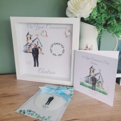 Personalised Communion Boy Frame Customisable