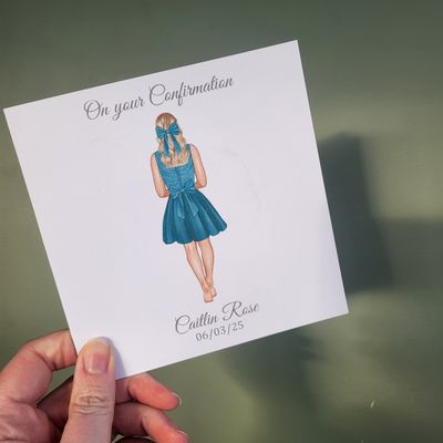Personalised Confirmation Girl Card