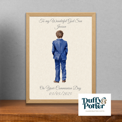 Personalised Communion Boy File/Print/Frame