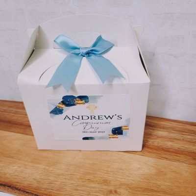 &quot;Navy Gold Watercolour&quot; Gift Box (pk5)