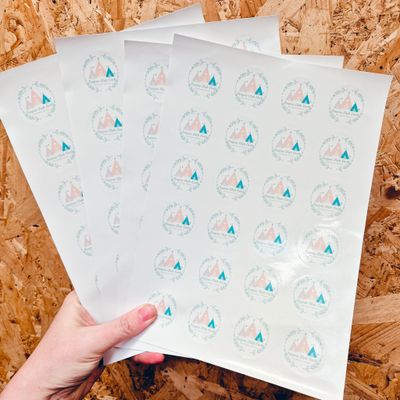 Custom business stickers (Min order 5 sheets)