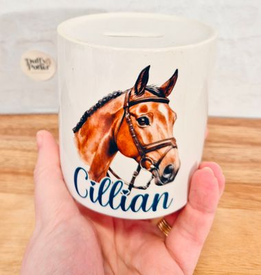 Money box. Horse