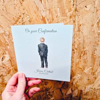 Personalised Confirmation Boy Card