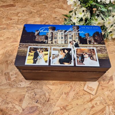 Handcrafted Personalised Photo Wedding Memory Box – Treasure the Moment Forever