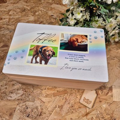 ​Personalised Pet Memory Box – Rainbow Bridge