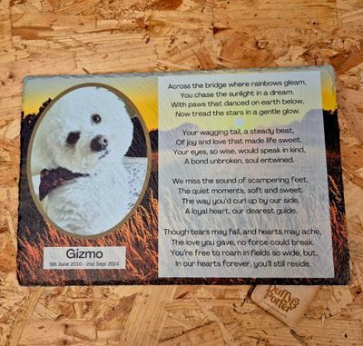 ​Personalised Pet Memorial Slate – A Truly Unique Tribute to Your Beloved Companion