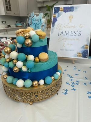 Blue Splash Cake Topper