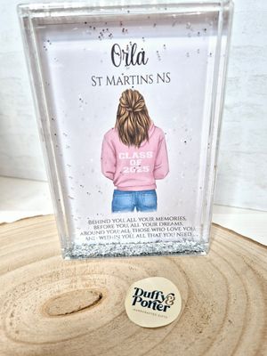 Personalised School Graduation Glitter Block